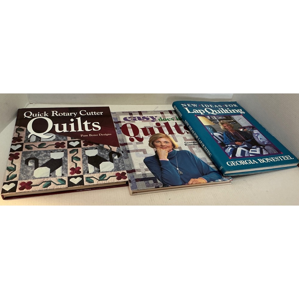 Oxmoor House Vintage Quilting Book Lot Georgia Bonesteel Pam Bono Designs 3pc